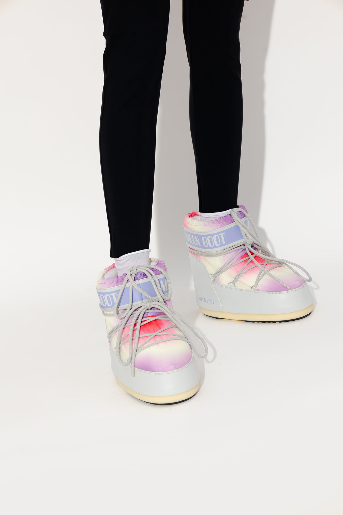 Multicolour 'Icon Low Tie Dye' snow boots Moon Boot